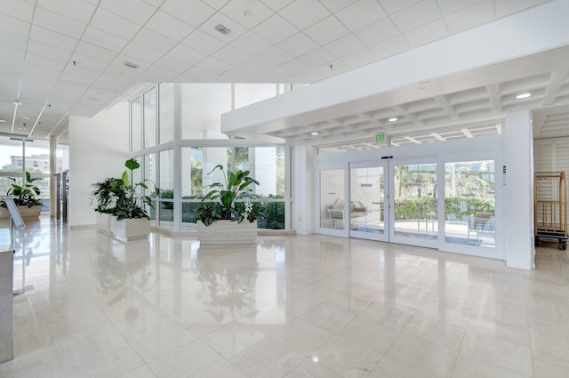 400 N Flagler Dr Unit 506, West Palm Beach, FL 33401 - community lobby featuring coffered ceiling and beamed ceiling