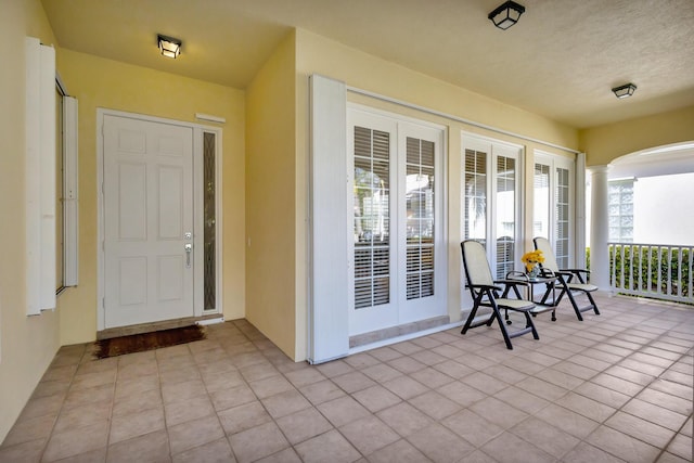 exterior space featuring french doors