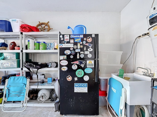 storage area with sink