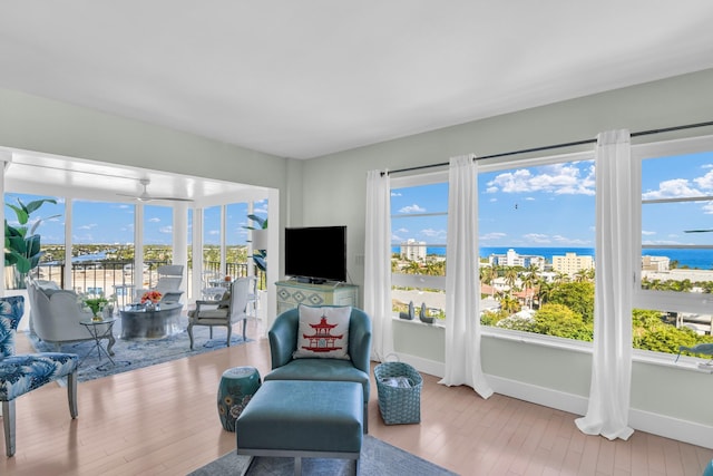 view of sunroom