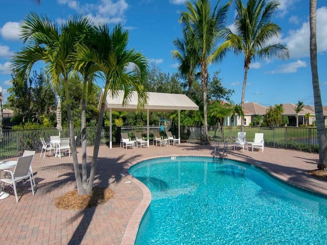 view of pool featuring a patio area