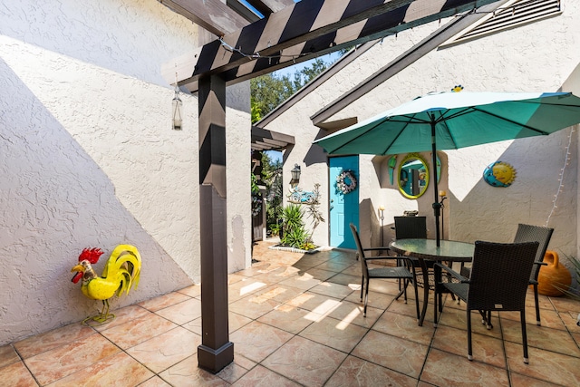 view of patio / terrace with a pergola