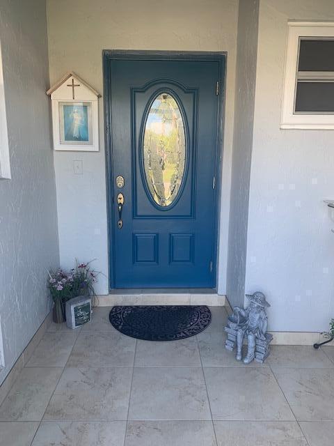 view of doorway to property