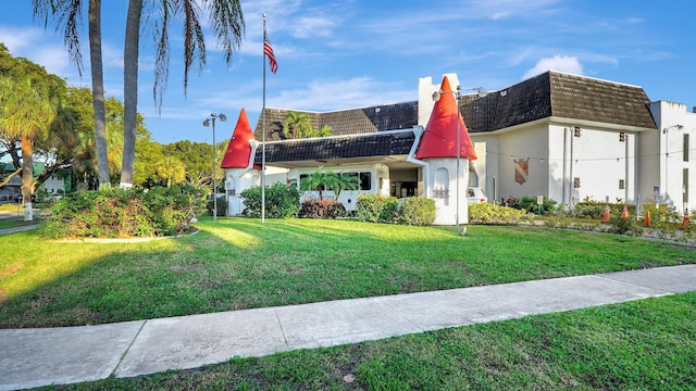 view of building exterior featuring a carport