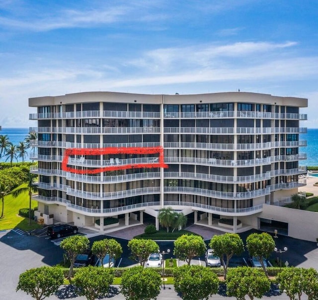 view of property featuring a water view