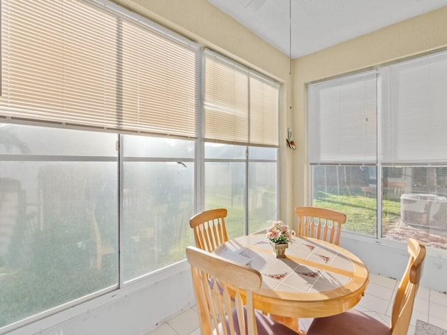 view of sunroom