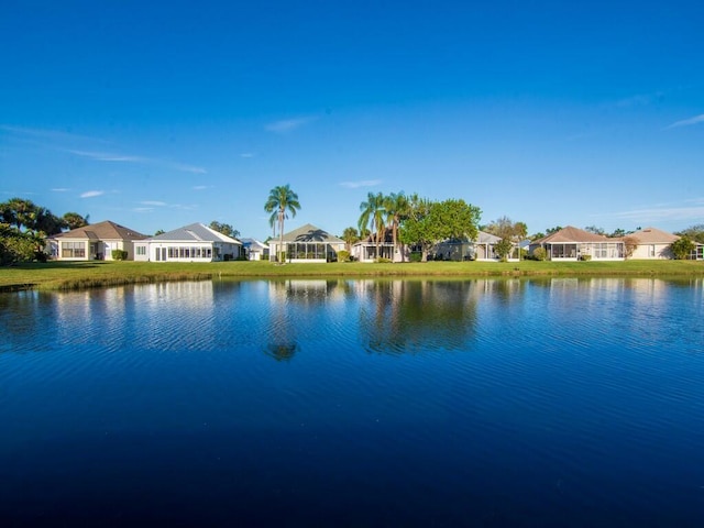 property view of water featuring a residential view