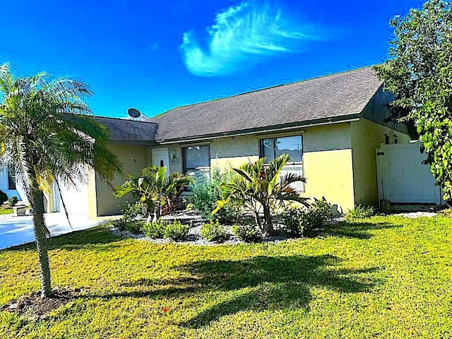 view of front of house featuring a front yard