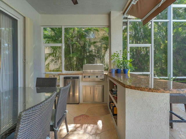 sunroom with a wealth of natural light