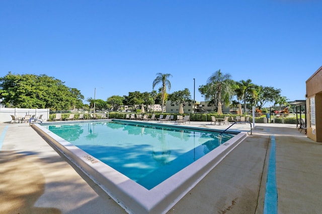 view of pool with a patio area