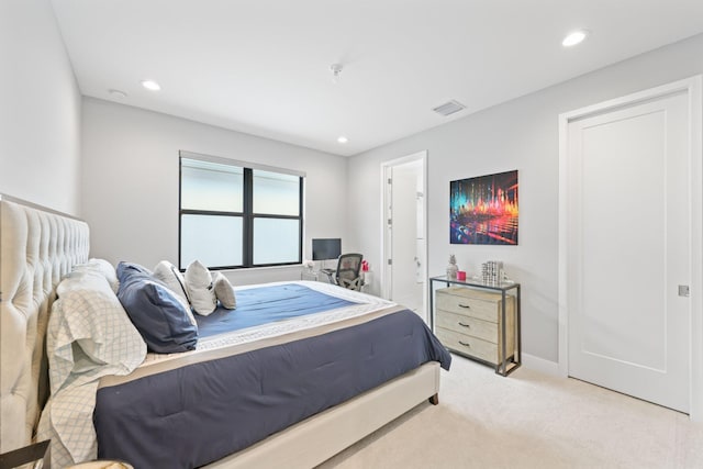 view of carpeted bedroom