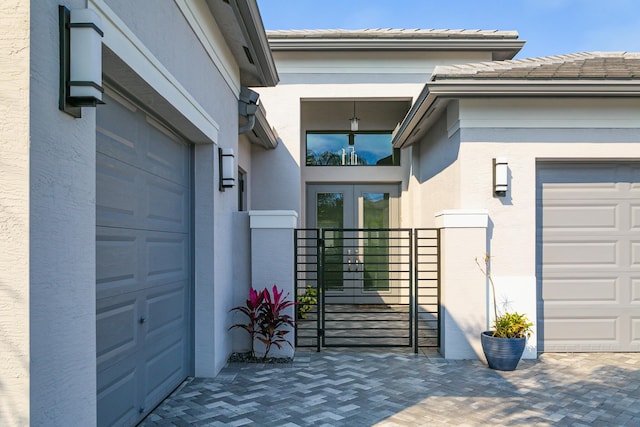 view of exterior entry with french doors