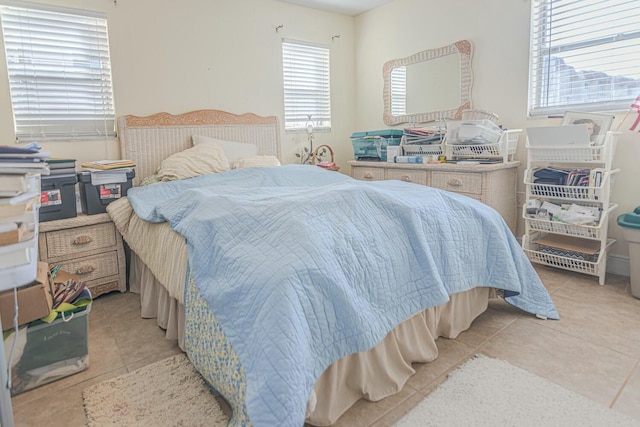 view of tiled bedroom