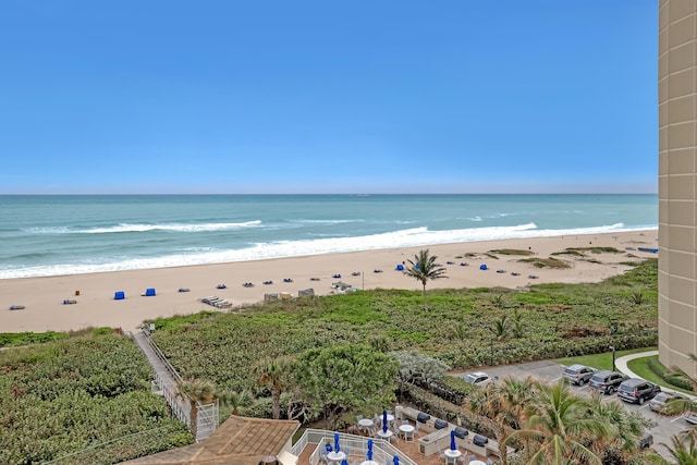 property view of water with a view of the beach