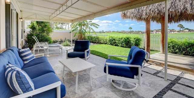 1215 Gator Trl, West Palm Beach, FL 33409 - view of patio / terrace featuring an outdoor living space