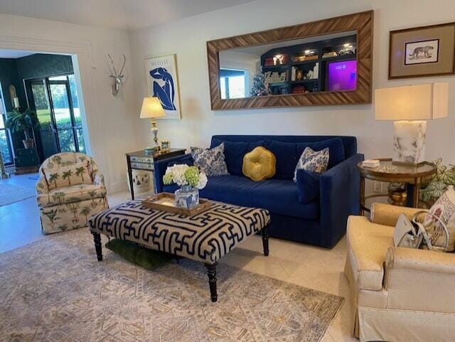 living room featuring plenty of natural light