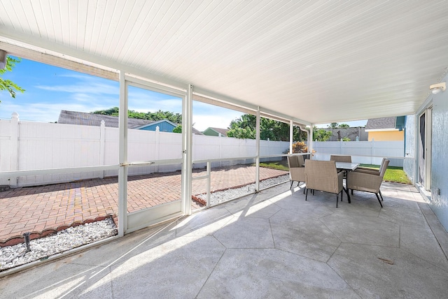 view of sunroom