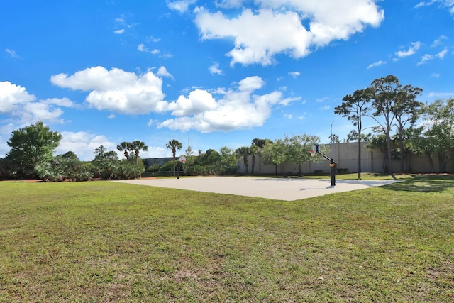 view of yard with volleyball court