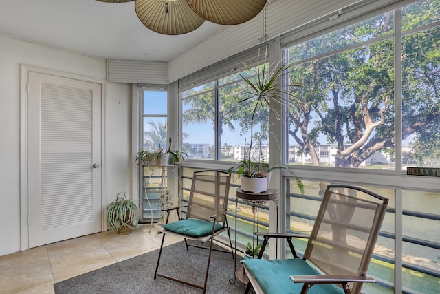 sunroom featuring a wealth of natural light