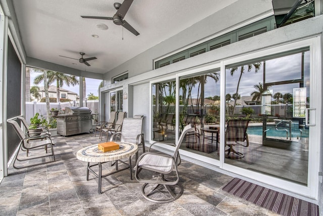 view of sunroom / solarium