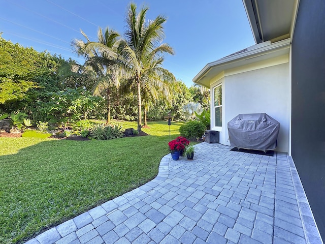 view of patio with grilling area