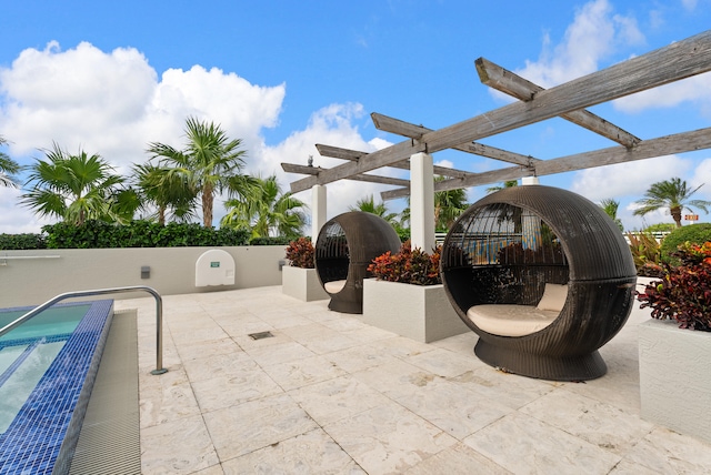 view of patio / terrace with a pergola