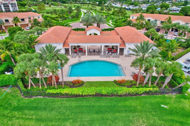 view of pool featuring a patio area