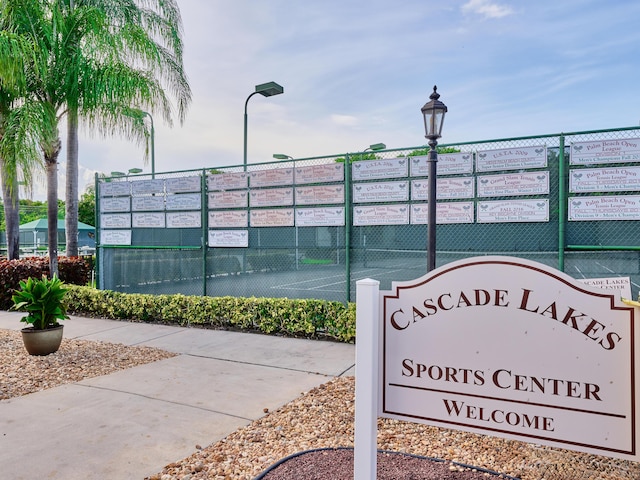 view of community sign