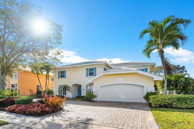 view of front of house featuring a garage