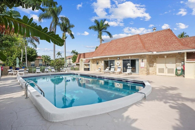 view of pool with a patio area