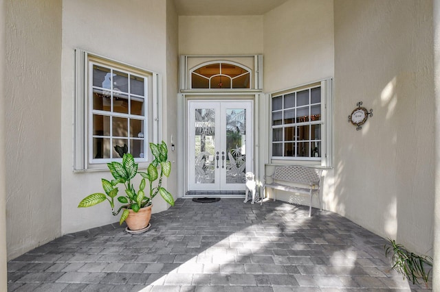 entrance to property with french doors