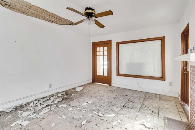 1839 NW 49th St, Miami, FL 33142 - foyer featuring ceiling fan