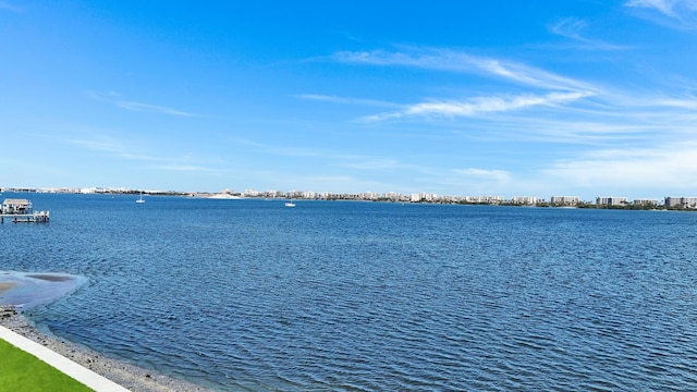 water view with a beach view