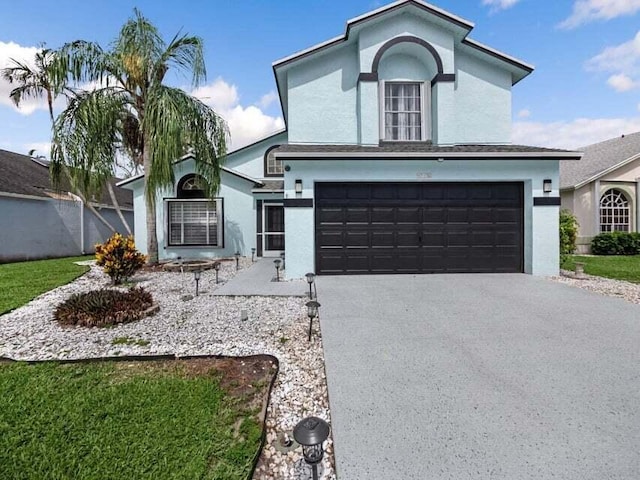 front facade featuring a garage