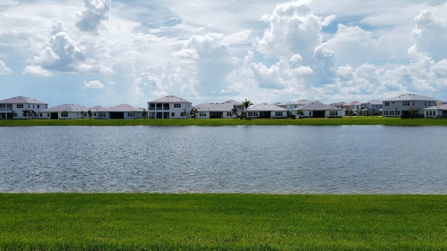 property view of water with a residential view