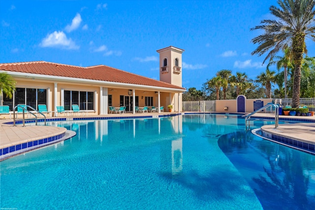 view of pool with a patio