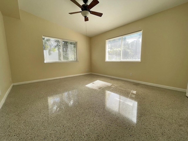 empty room featuring ceiling fan