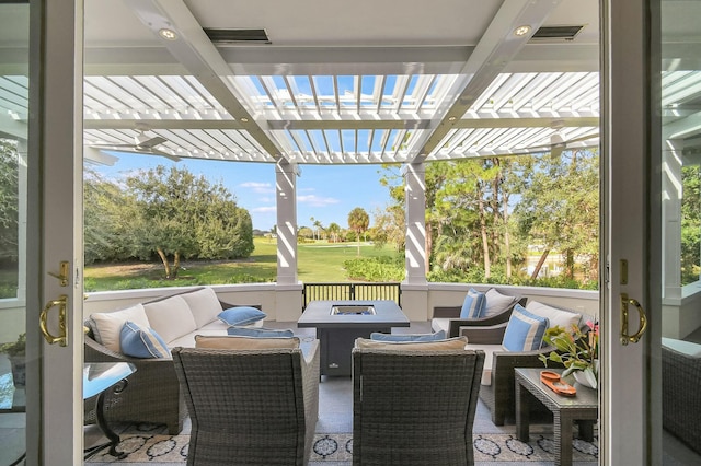 view of sunroom