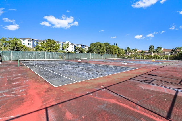 view of tennis court