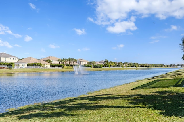 view of water feature featuring a residential view