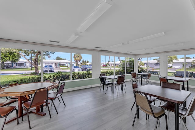 view of sunroom