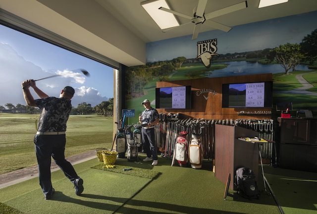 interior space featuring golf simulator