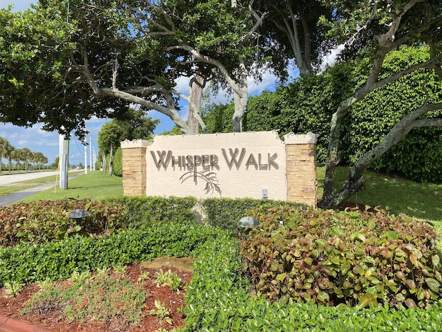 view of community sign