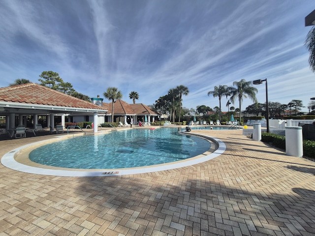 view of pool with a patio area