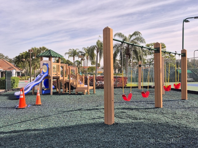 view of jungle gym