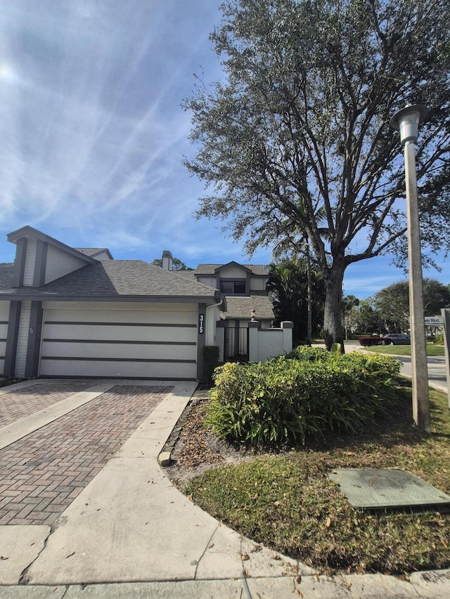 view of home's exterior featuring a garage