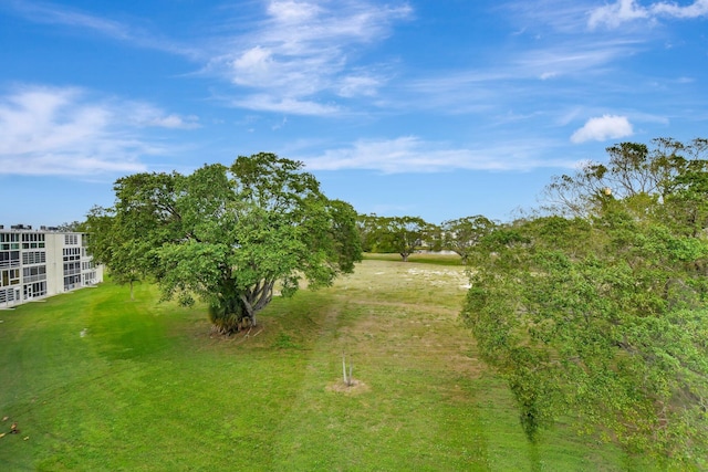 view of yard with a rural view