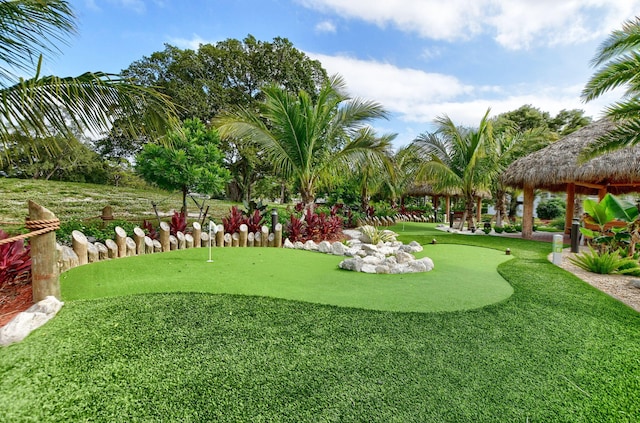 view of property's community with a gazebo