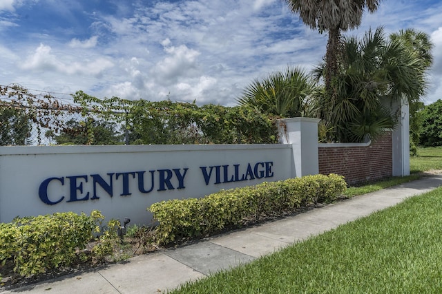 view of community sign