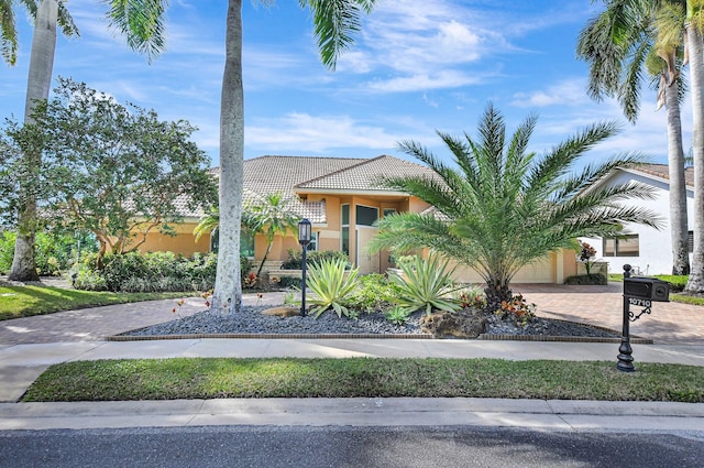 view of front of home featuring a garage